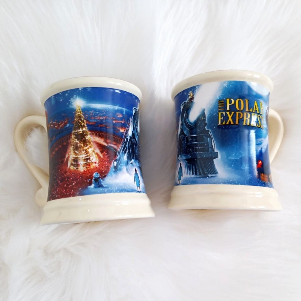 The Polar Express 3-D raised set of 2 mugs